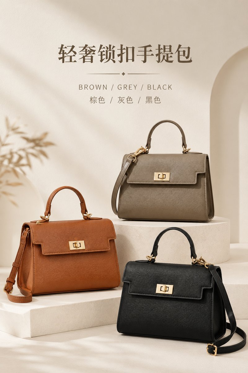 BAG B04 轻奢锁扣手提包