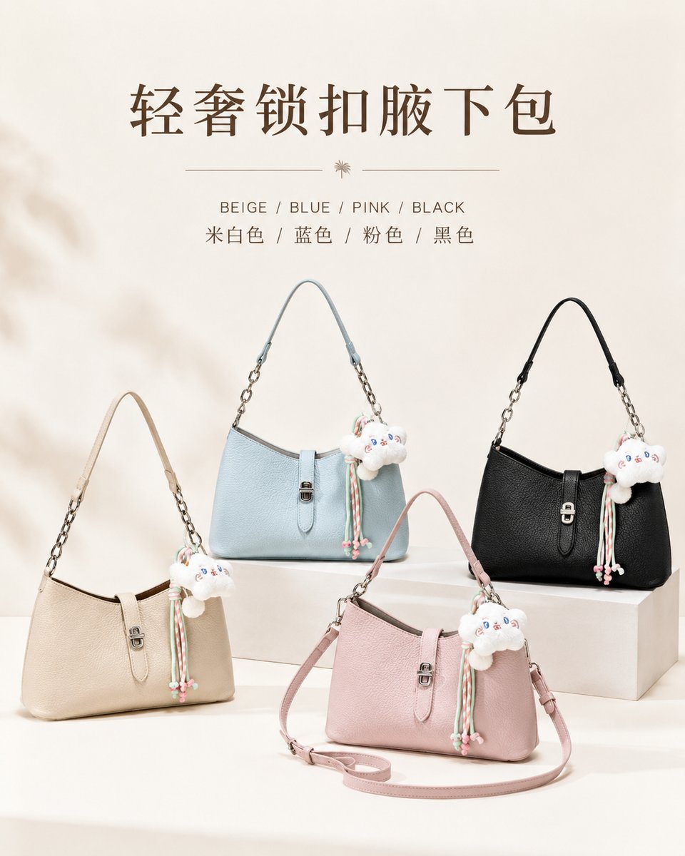 BAG B05 轻奢锁扣腋下包